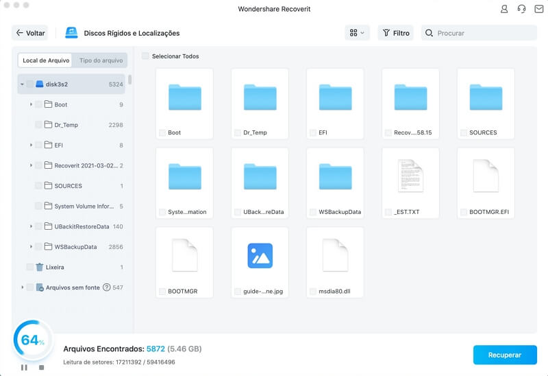 digitalização mac arquivo perdido